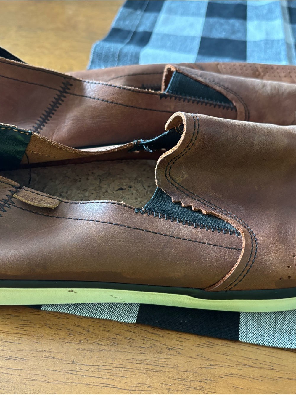 Men's Reef Brown Slip-On Leather Casual Shoes